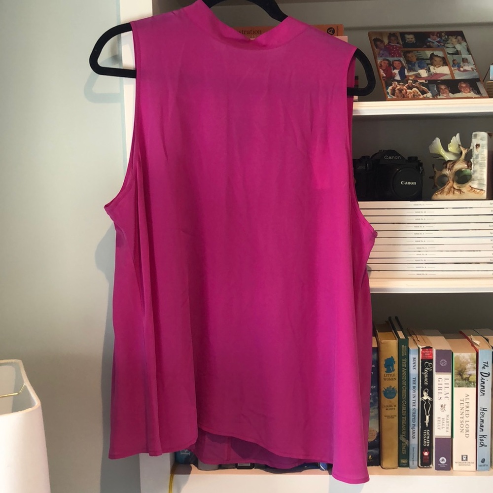 Anthropologie | Fuscia High Neck Tank